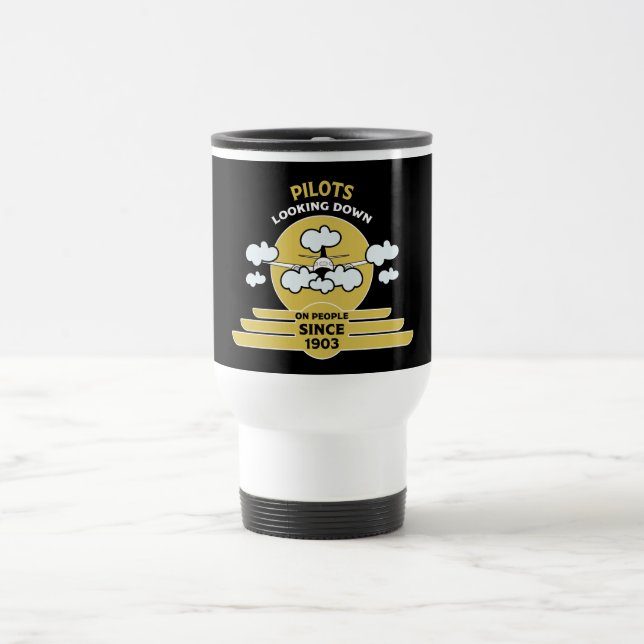 Mug De Voyage instructeur de vol | Flying School | Diplômé | Pro (Centre)