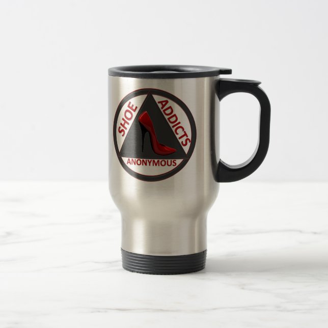 Mug De Voyage Intoxiqués de chaussure anonymes (Droit)