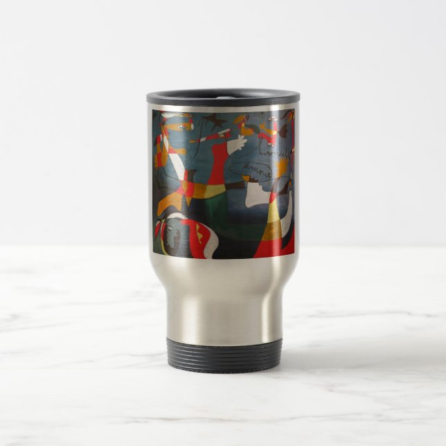 Mug De Voyage Intrigue amoureuse de Tasse-Hirondelle (Joan Miro) (Centre)