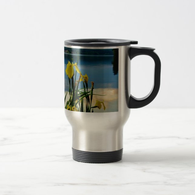 Mug De Voyage Iris jaune à Lake Shore (Droit)