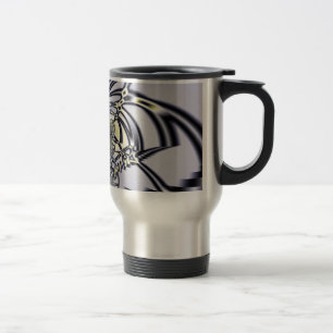 Mug De Voyage Iris Violet Art Fractal de Géométrie Sacrée