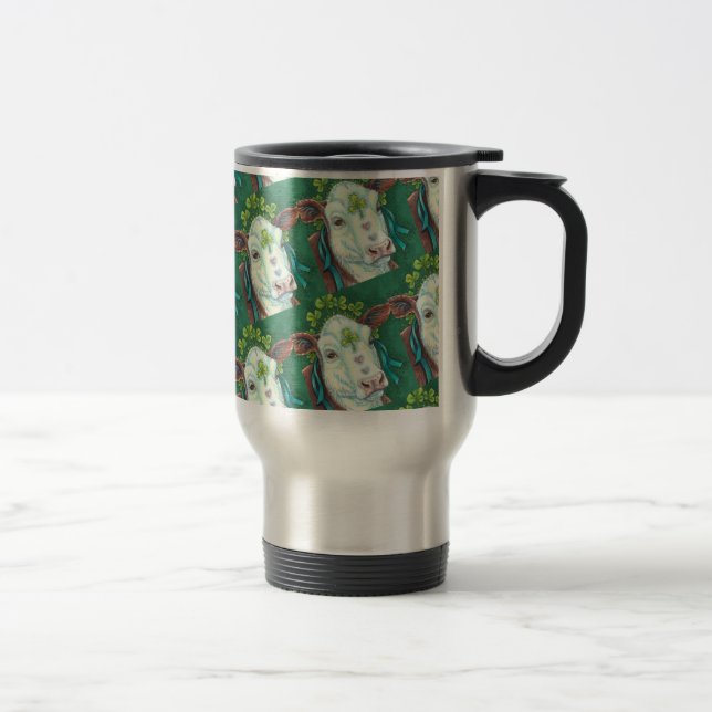 MUG DE VOYAGE IRLANDAIS BRED ST. PATRICK'S DAY HEIFER, VACHE SHA (Droit)