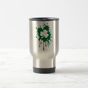 Mug De Voyage Irlandais Shamrock Splat !