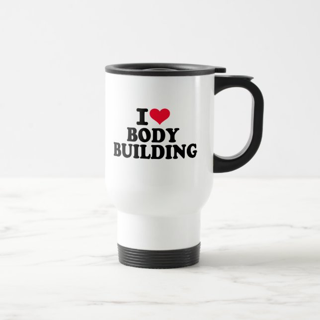 Mug De Voyage J'aime bodybuilding (Droite)