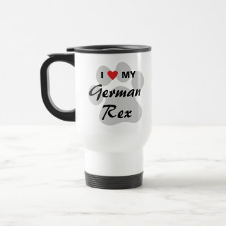 Mug De Voyage J'aime (coeur) ma conception de Rex Pawprint