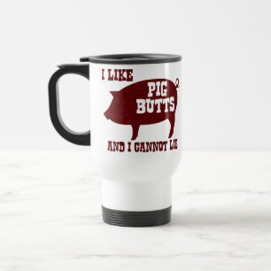 Mug De Voyage J'aime des bouts de porc et je ne peux pas me