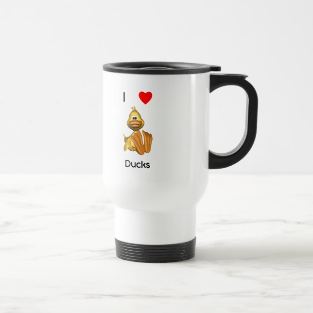 Mug De Voyage J'aime des canards (Droite)