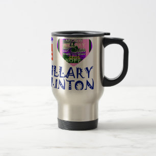Mug De Voyage J'aime Hillary Clinton comme présidente des États-