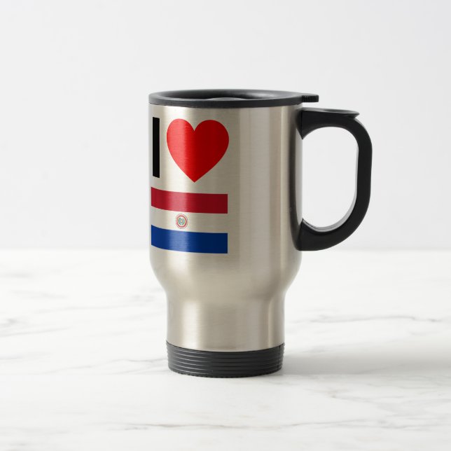 Mug De Voyage j'aime le paraguay (Droit)