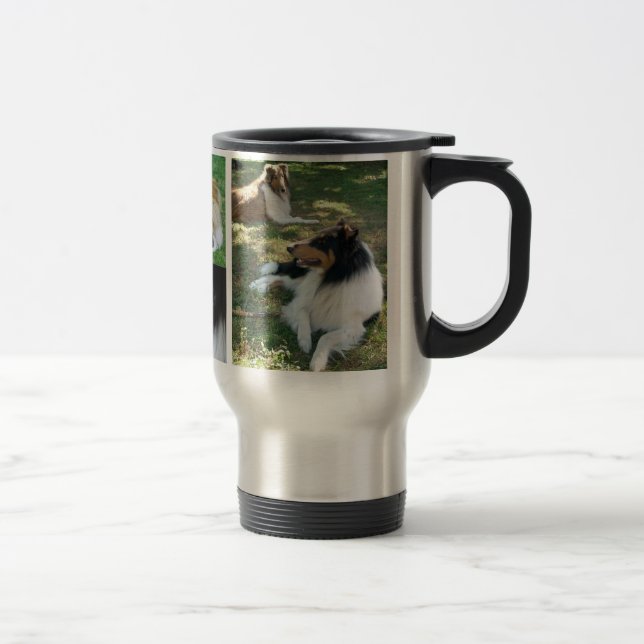 Mug De Voyage J'aime les collies voyager muet avec photos x5 (Droit)