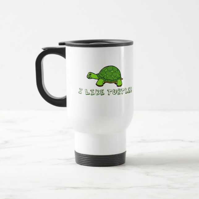 Mug De Voyage J'Aime Les Tortues (Gauche)