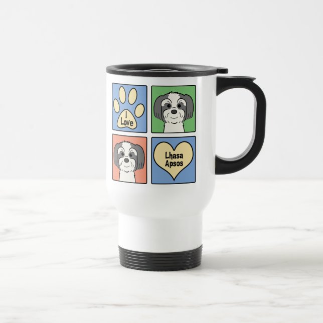 Mug De Voyage J'aime Lhasa Apsos (Droite)