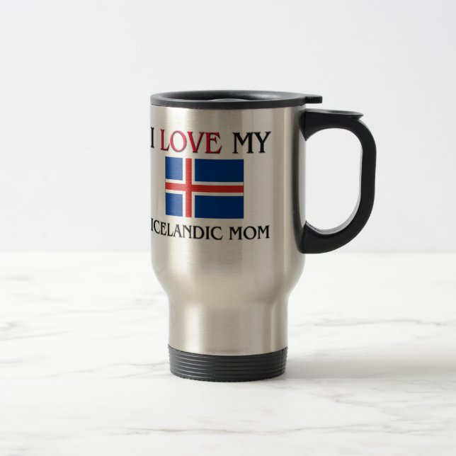 Mug De Voyage J'aime ma maman islandaise (Droit)
