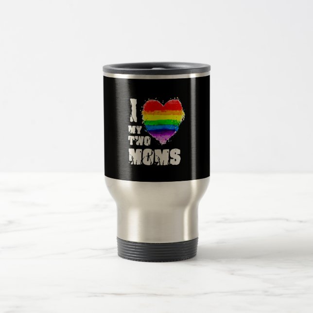 Mug De Voyage J'Aime Mes Deux Moms (Centre)