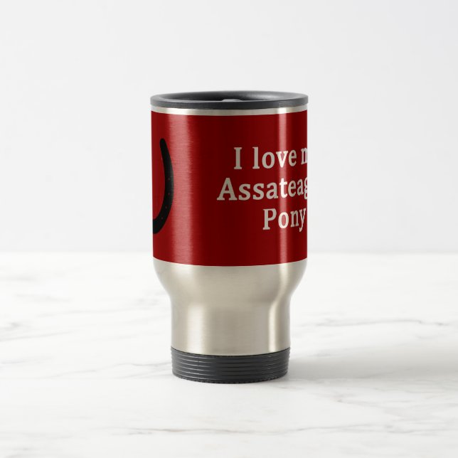 Mug De Voyage J'Aime Mon Assateague Pony (Centre)