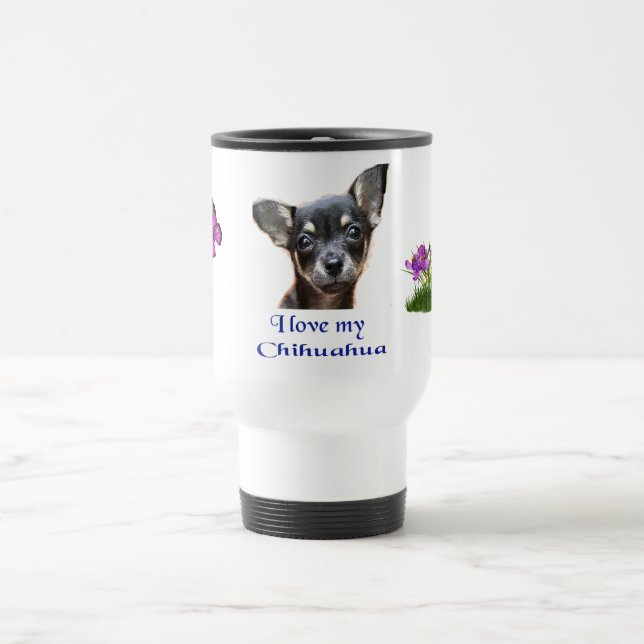 Mug De Voyage J'aime mon Chihuahua (Centre)