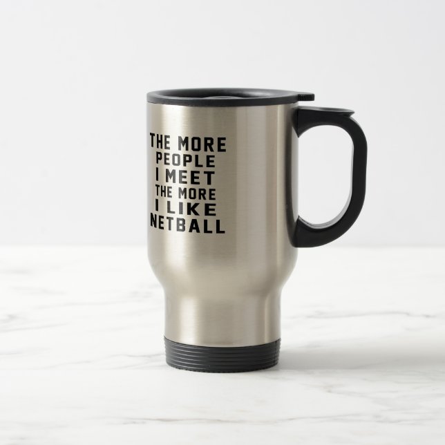 Mug De Voyage J'aime mon Netball. (Droit)