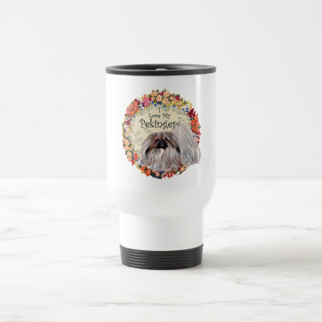 Mug De Voyage J'aime mon Pékinois (Centre)