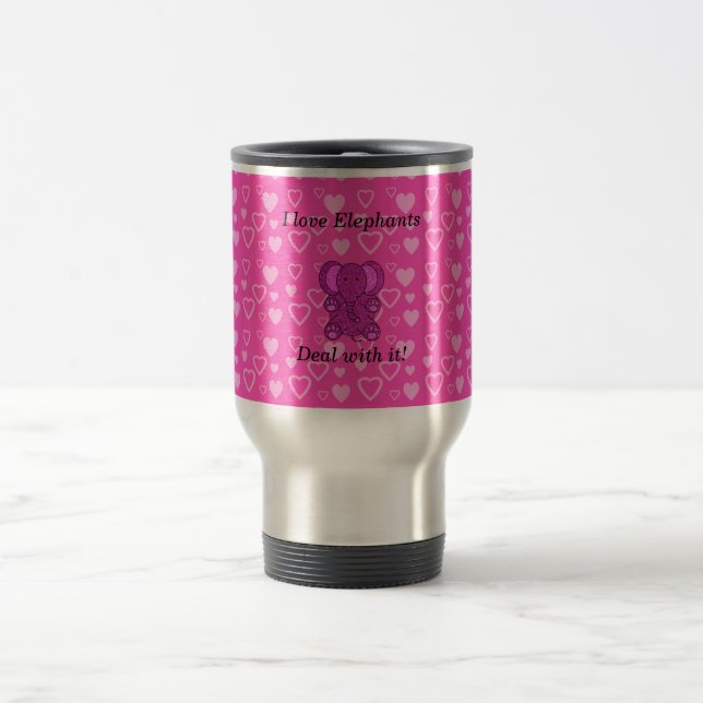 Mug De Voyage J'aime que les éléphants s'en occupent (Centre)