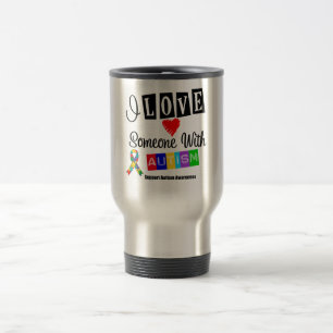 Mug De Voyage J'aime quelqu'un avec l'autisme