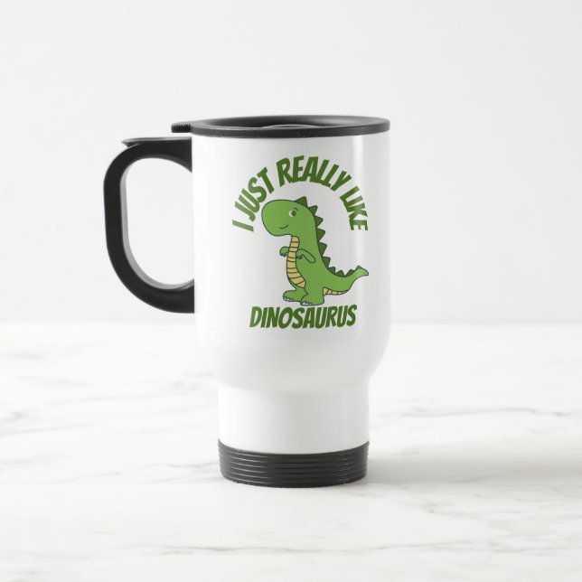 Mug De Voyage J'aime vraiment les dinosaures (Gauche)