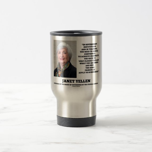 Mug De Voyage Janet Yellen Institutions gouvernementales Enseign (Centre)