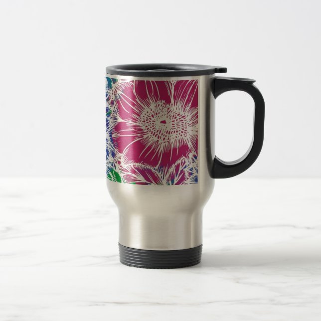 Mug De Voyage Jardin à fleurs tropicales (Droit)