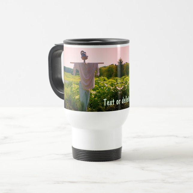 Mug De Voyage Jardin Scarecrow Nature Personnalisée (Devant gauche)