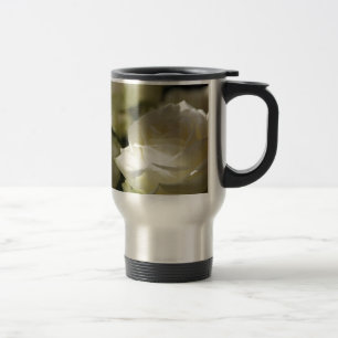 Mug De Voyage Jardins du Destin Fleurs de Rosier Blanc