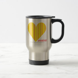 Mug De Voyage Jaune mince 3 de rayures