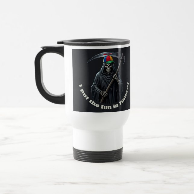 Mug De Voyage Je mets l'amusement dans l'enterrement (Gauche)