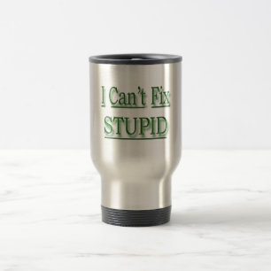 Mug De Voyage Je ne peux pas fixer le vert stupide