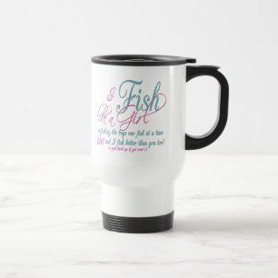 Mug De Voyage Je pêche comme une fille Engin de pêche