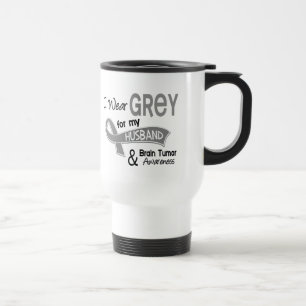 Mug De Voyage Je porte la tumeur cérébrale de mari du gris 42