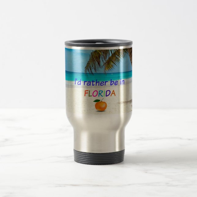 Mug De Voyage Je préférerais être en Floride (Centre)