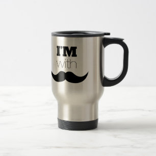 Mug De Voyage Je suis avec Moustache