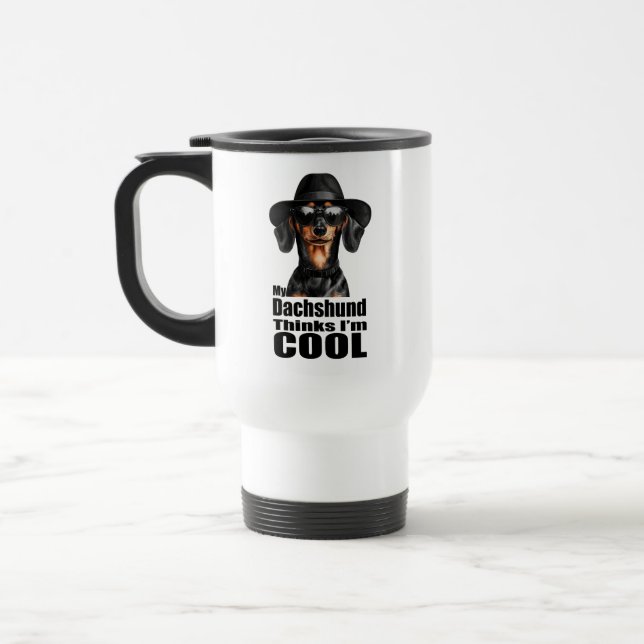 Mug De Voyage Je suis Cool Dachshund (Gauche)
