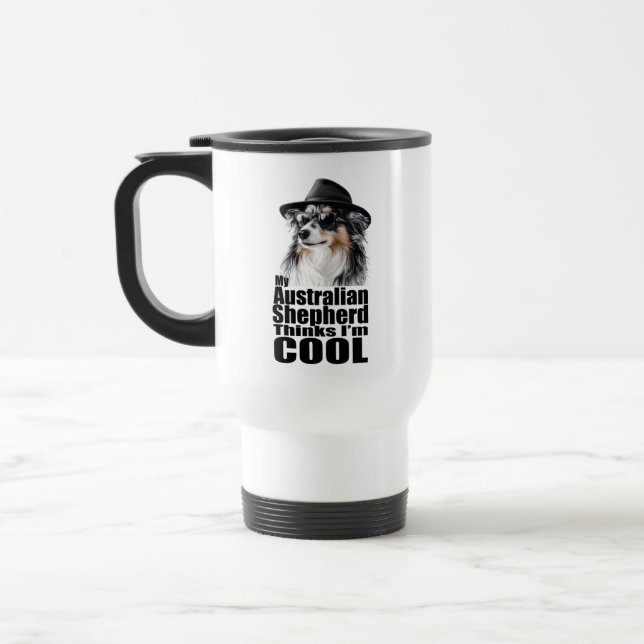 Mug De Voyage Je suis le berger australien Cool (Gauche)