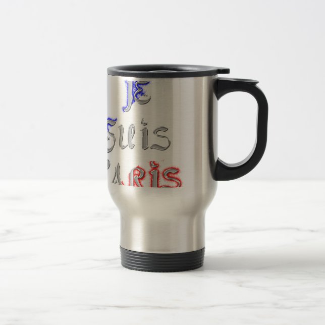 Mug De Voyage Je Suis Paris I Love Paris Texte Art Imprimer (Droit)