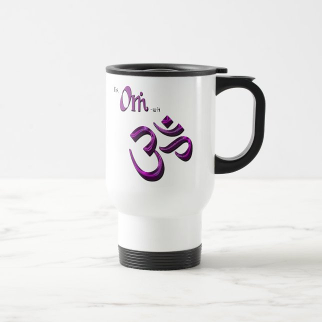Mug De Voyage Je suis symbole Aum d'OM-ish OM (Droite)