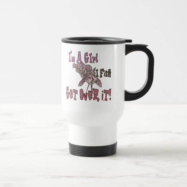 Mug De Voyage Je suis une fille que je pêche au-dessus de lui (Droite)