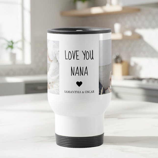 Mug De Voyage Je t'aime Nana Personnalisé | Cadeau Photo Personn (Créateur téléchargé)