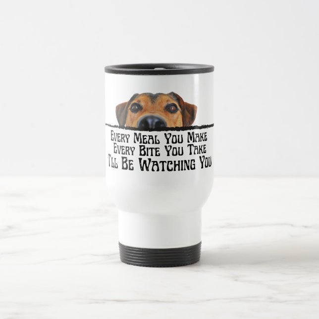 Mug De Voyage Je te regarderai Drôle Tumbler Chien (Centre)