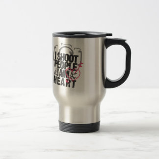 Mug De Voyage Je tire des personnes et vise pour le coeur