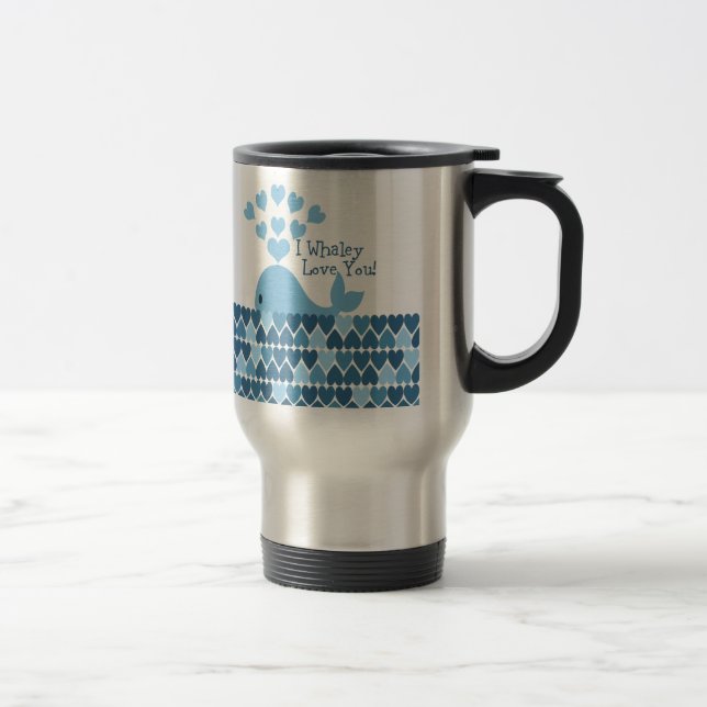 Mug De Voyage Je vous aime baleine (Droit)
