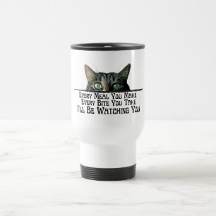 Mug De Voyage Je vous regarderai Drôle Cat Tumbler
