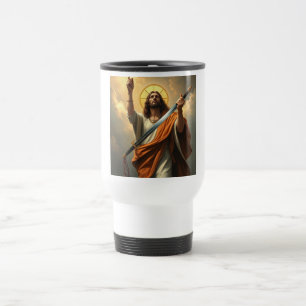 Mug De Voyage Jésus Christ est le roi Acier Voyage Mug