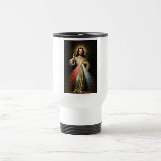Mug de voyage Jésus de la Miséricorde divine (Centre)
