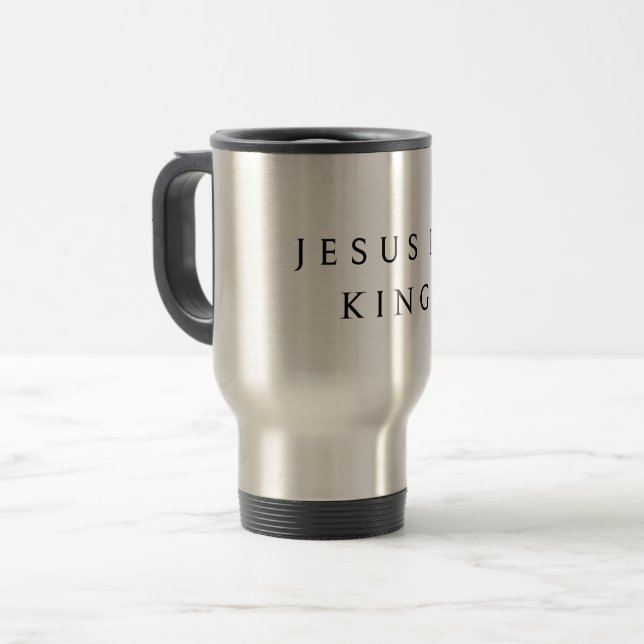 Mug De Voyage JÉSUS EST LE ROI Sweat - shirt à capuche (Devant gauche)