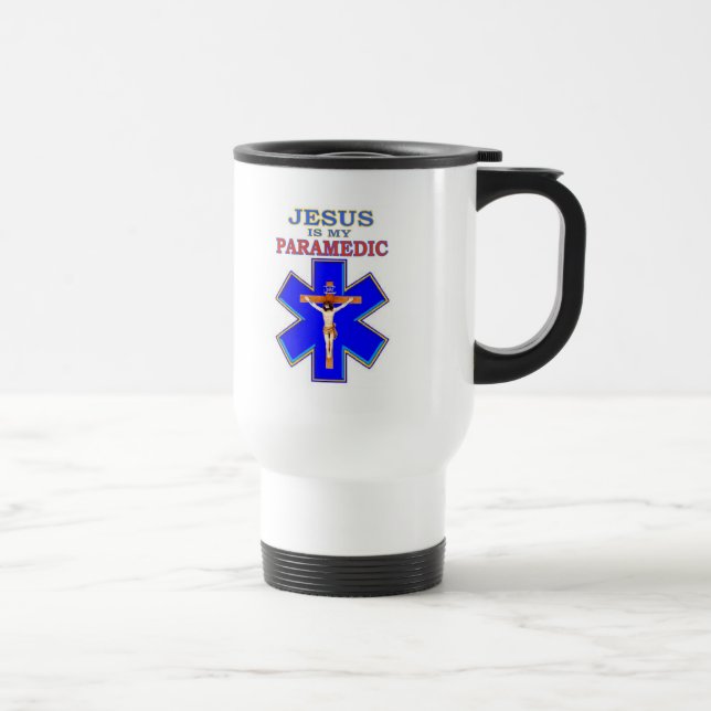 MUG DE VOYAGE JÉSUS EST MON PARAMEDIC (Droite)
